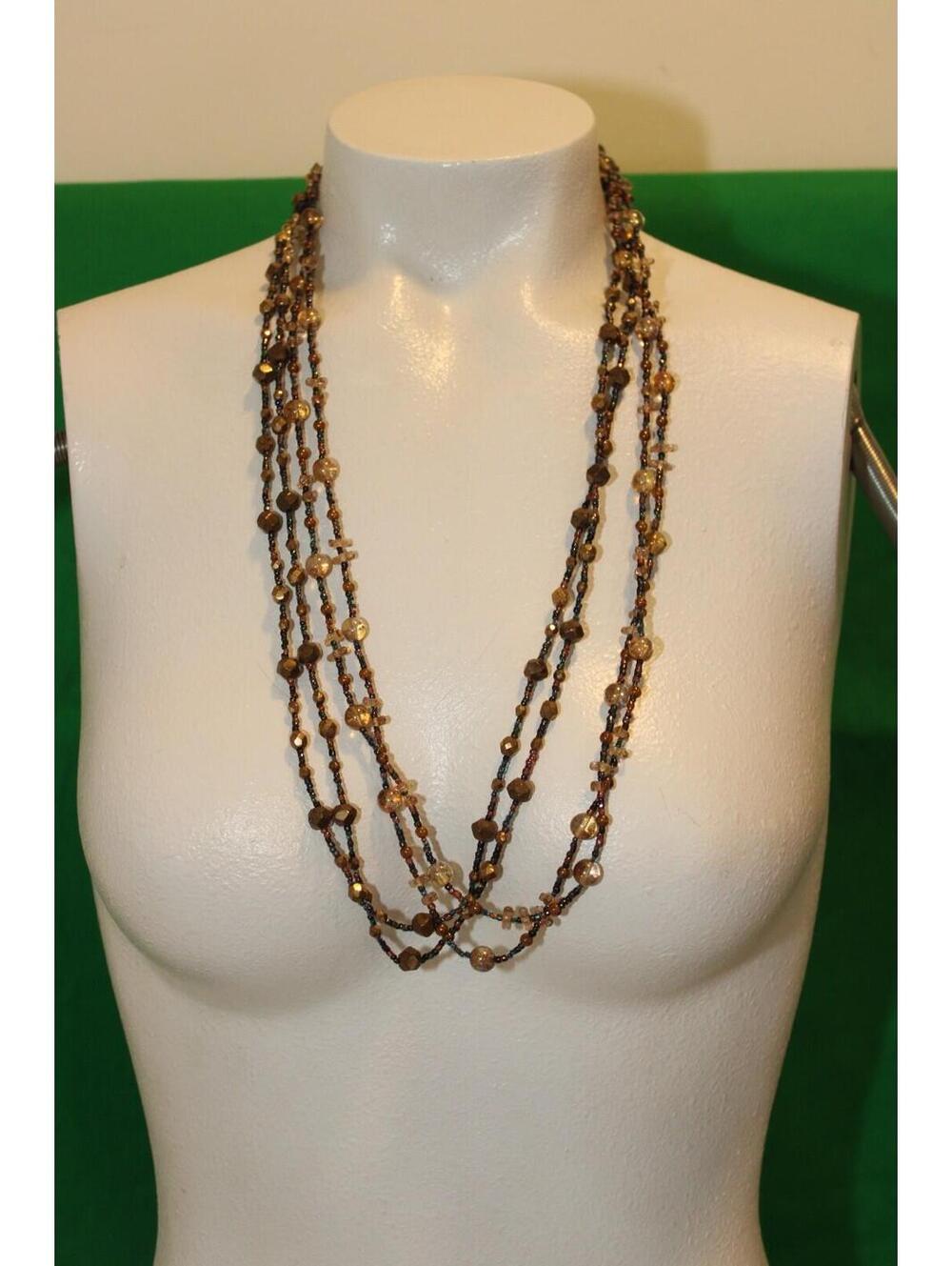 Pair of Vintage Long Glass Beaded Necklaces